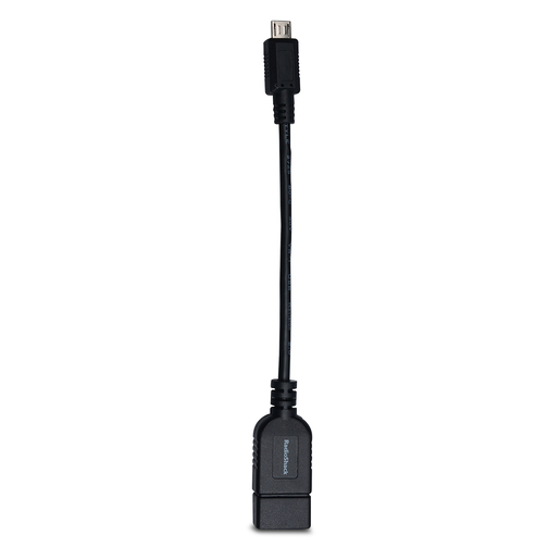 Cable Micro USB OTG RadioShack / 15 cm / Negro